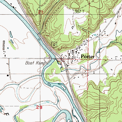 Topographic Map of Porter, WA