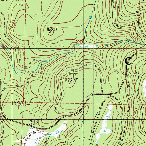 Topographic Map of Porter Creek Truck Trail, WA