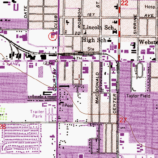 Topographic Map of Stewart Park, AZ