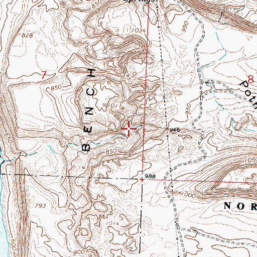 Topographic Map of Potholes Coulee, WA