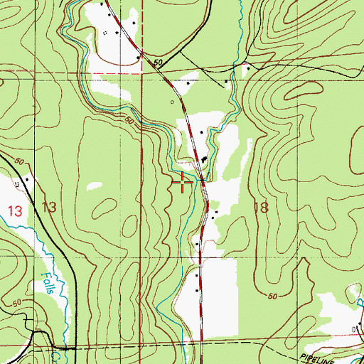 Topographic Map of Powers Creek, WA