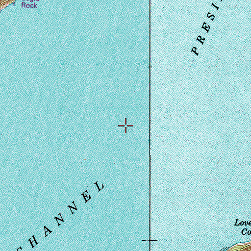 Topographic Map of President Channel, WA