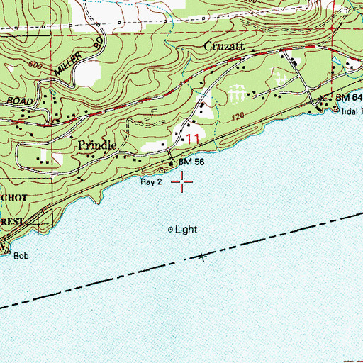 Topographic Map of Prindle, WA