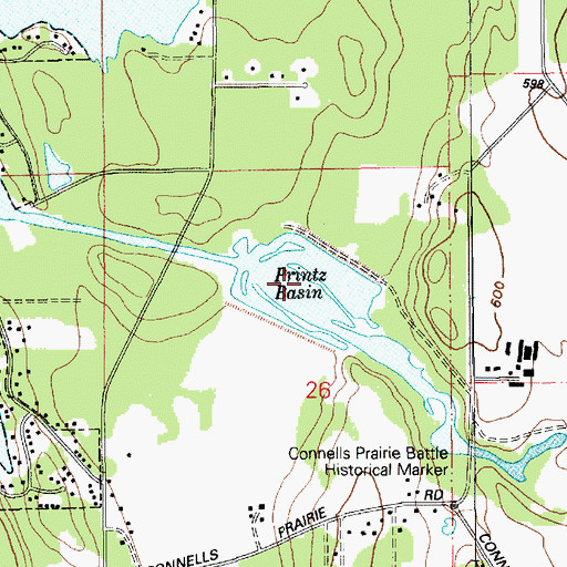 Topographic Map of Printz Basin, WA