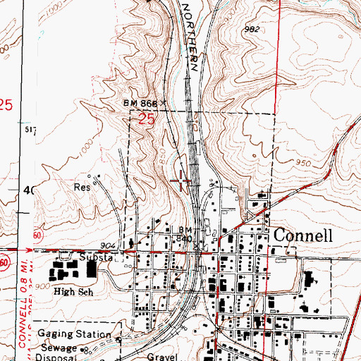 Topographic Map of Providence Coulee, WA