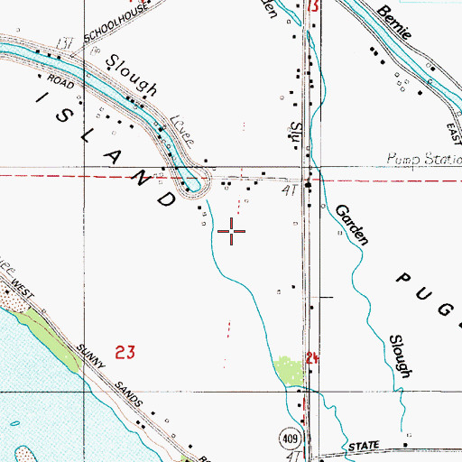 Topographic Map of Puget Island, WA
