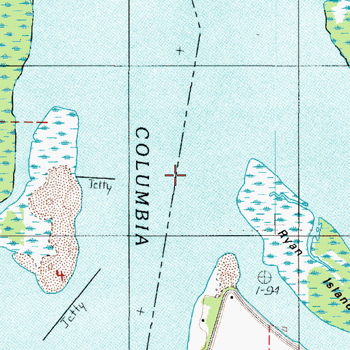 Topographic Map of Puget Island Range, WA