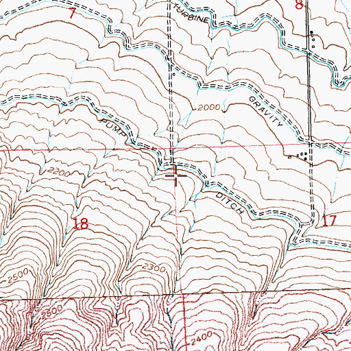 Topographic Map of Pump Ditch, WA