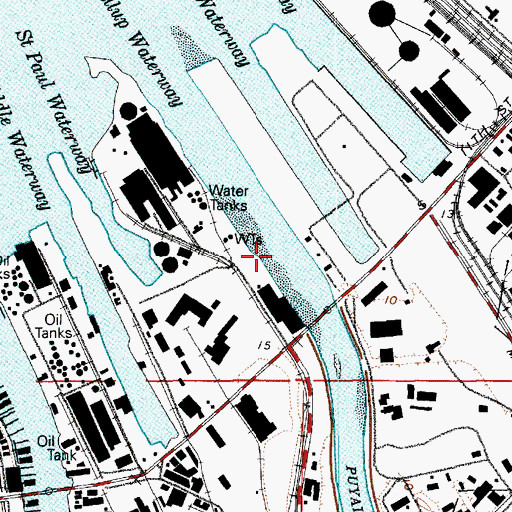 Topographic Map of Puyallup Waterway, WA