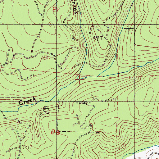 Topographic Map of Quarry Creek, WA