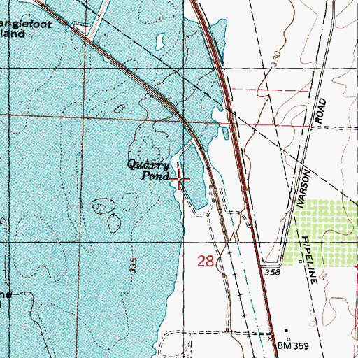 Topographic Map of Quarry Pond, WA