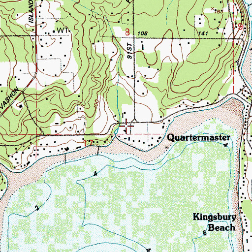 Topographic Map of Quartermaster, WA