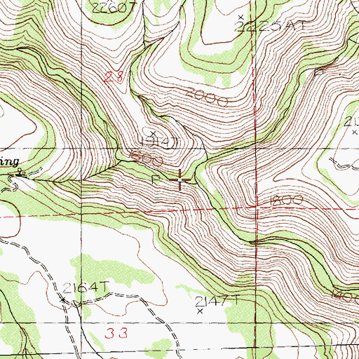 Topographic Map of Quartz Creek, WA