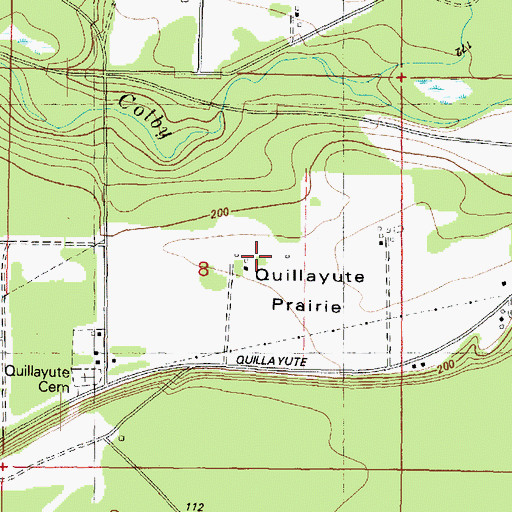 Topographic Map of Quillayute Prairie, WA