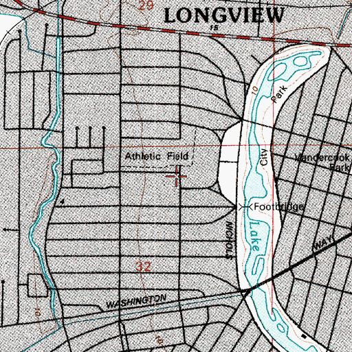 Topographic Map of Robert A Long High School, WA