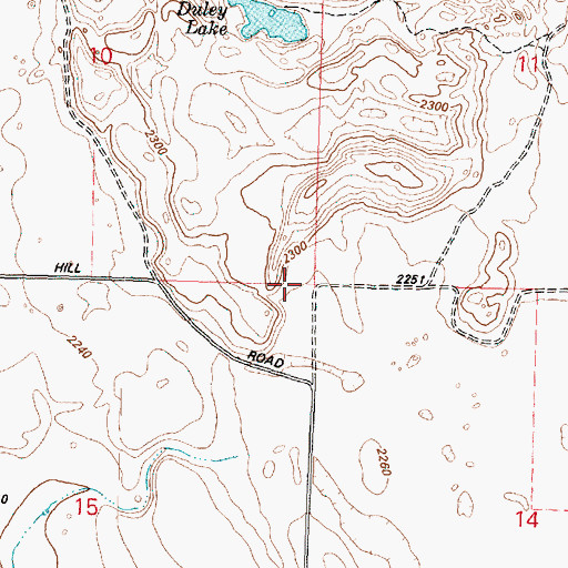 Topographic Map of Ragged Butte School, WA