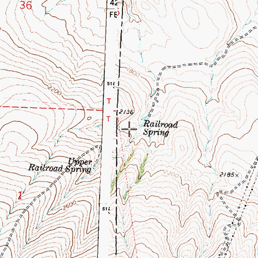Topographic Map of Railroad Spring, WA