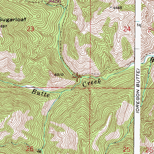 Topographic Map of Rainbow Creek, WA