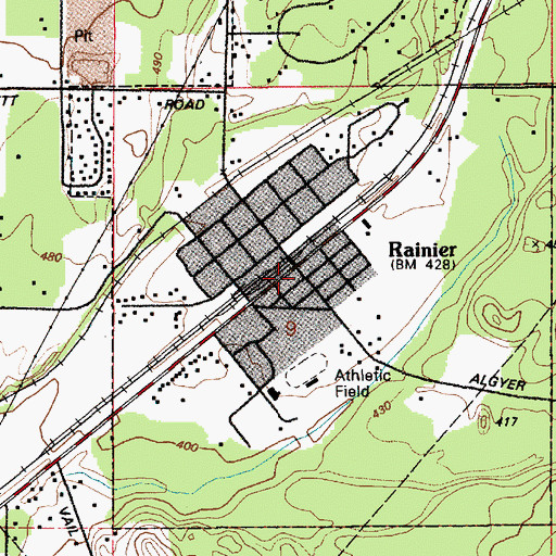 Topographic Map of Rainier, WA