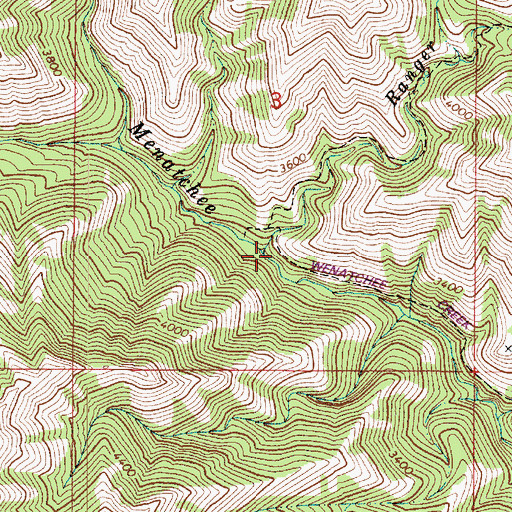 Topographic Map of Ranger Creek, WA