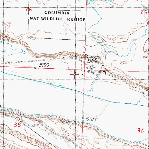 Topographic Map of Rasor Ranch, WA