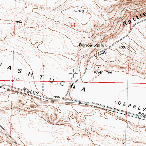 Topographic Map of Rattlesnake Canyon, WA