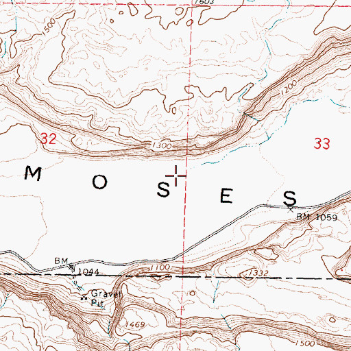 Topographic Map of Rattlesnake Creek, WA