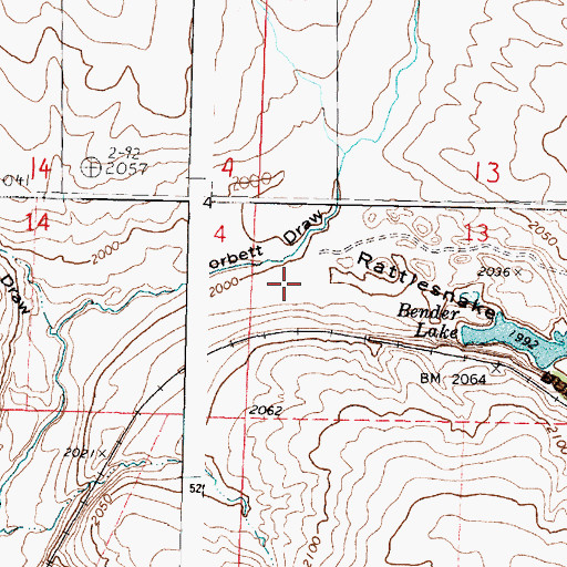 Topographic Map of Rattlesnake Gulch, WA