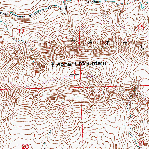 Topographic Map of Rattlesnake Hills, WA