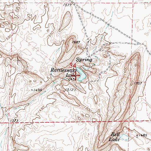 Topographic Map of Rattlesnake Lake, WA