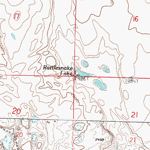 Topographic Map of Rattlesnake Lake, WA