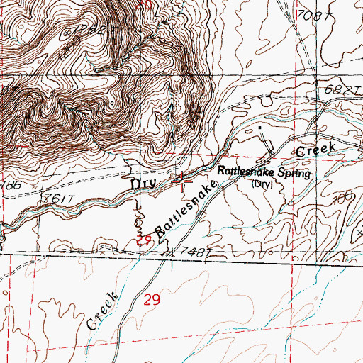 Topographic Map of Rattlesnake Spring, WA