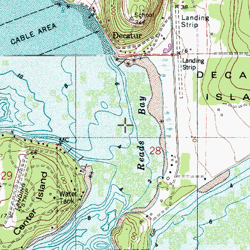 Topographic Map of Reads Bay, WA