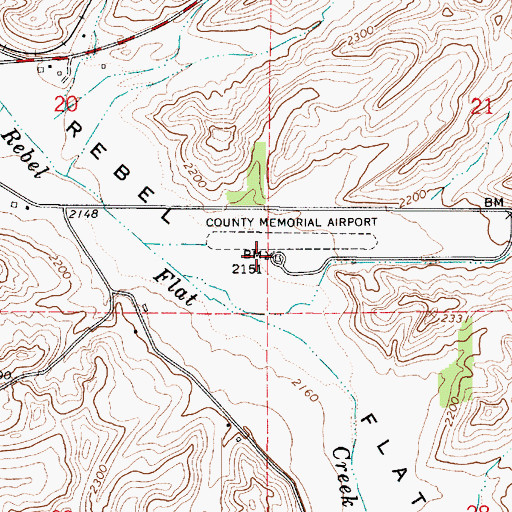 Topographic Map of Rebel Flat, WA