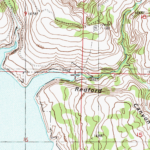 Topographic Map of Redford Canyon, WA