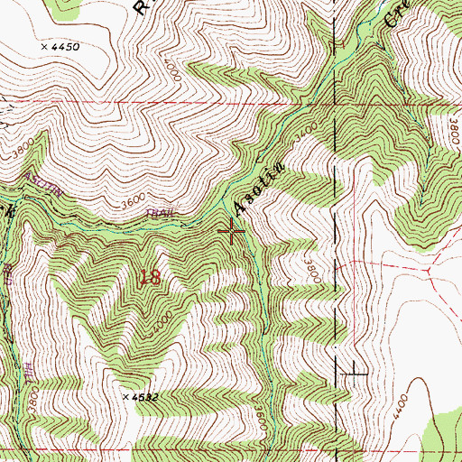 Topographic Map of Redhill Gulch, WA