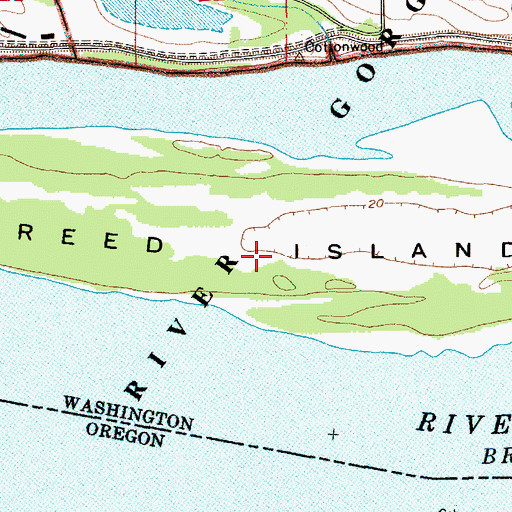 Topographic Map of Reed Island, WA