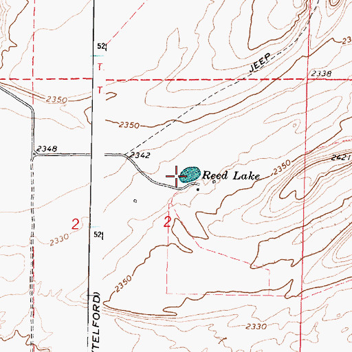 Topographic Map of Reed Lake, WA