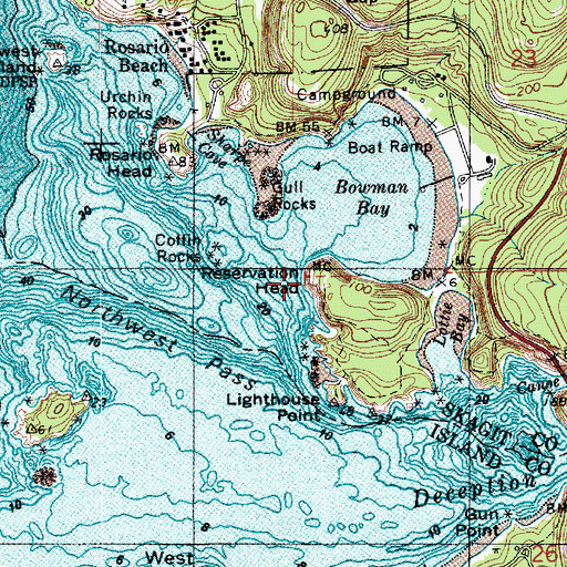 Topographic Map of Reservation Head, WA