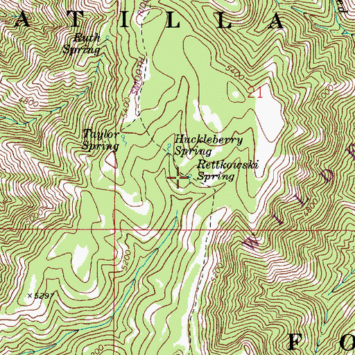 Topographic Map of Rettkowski Spring, WA