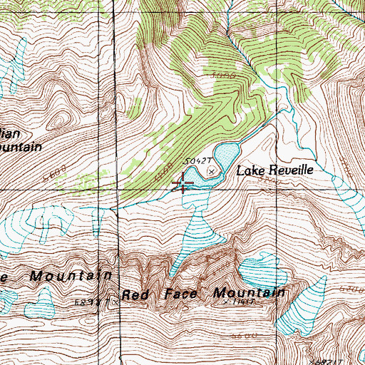 Topographic Map of Lake Reveille, WA