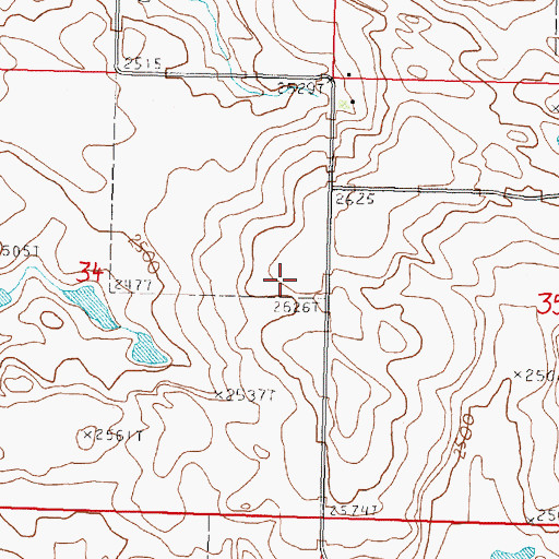 Topographic Map of Rex School, WA
