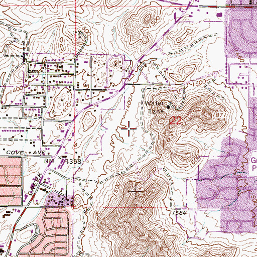 Topographic Map of Stoney Mountain Park, AZ