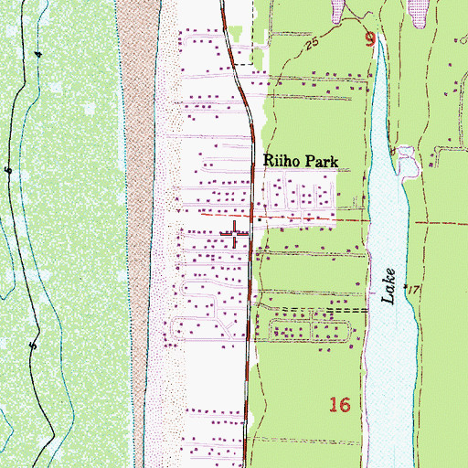 Topographic Map of Riiho Park, WA