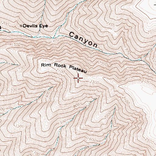 Topographic Map of Rim Rock Plateau, WA