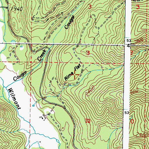 Topographic Map of Rima Flat, WA