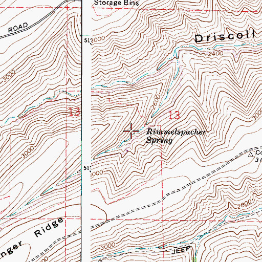 Topographic Map of Rimmelspacher Spring, WA