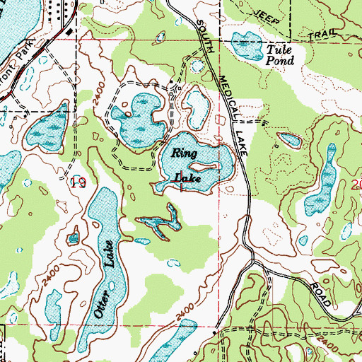 Topographic Map of Ring Lake, WA