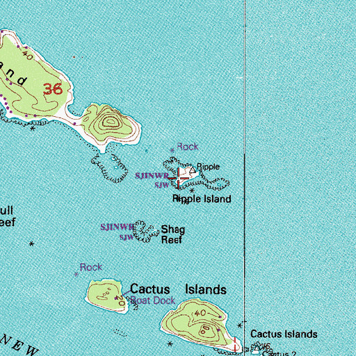 Topographic Map of Ripple Island, WA