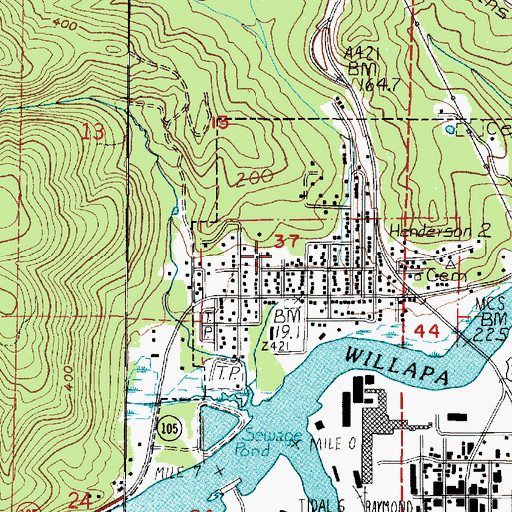 Topographic Map of Riverdale School, WA